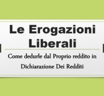 EROGAZIONE LIBERALE E DEDUCIBILITA’ DAL REDDITO